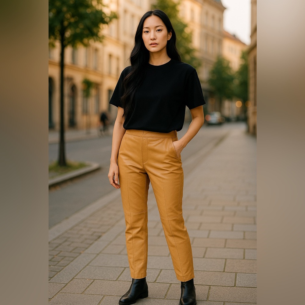 #2822 NWT TOPSHOP Faux Leather Ankle Pants